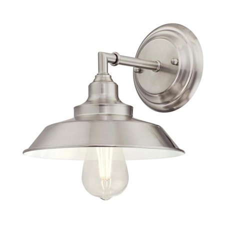 BRILLIANTBULB 1 Light Wall Brushed Nickel Finish with Metal Shade BR2690061